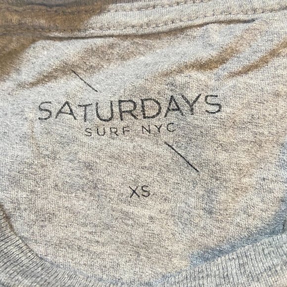 NEW Saturdays NYC Logo Gray Shortsleeve Limited Edition T Shirt Size S - Picture 3 of 4